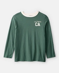 Boys Los Angeles Long-Sleeve Graphic Tee - Green