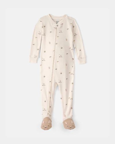 Baby Easter Bunny 100% Cotton Snug Fit 1-Piece Pyjama - Cream