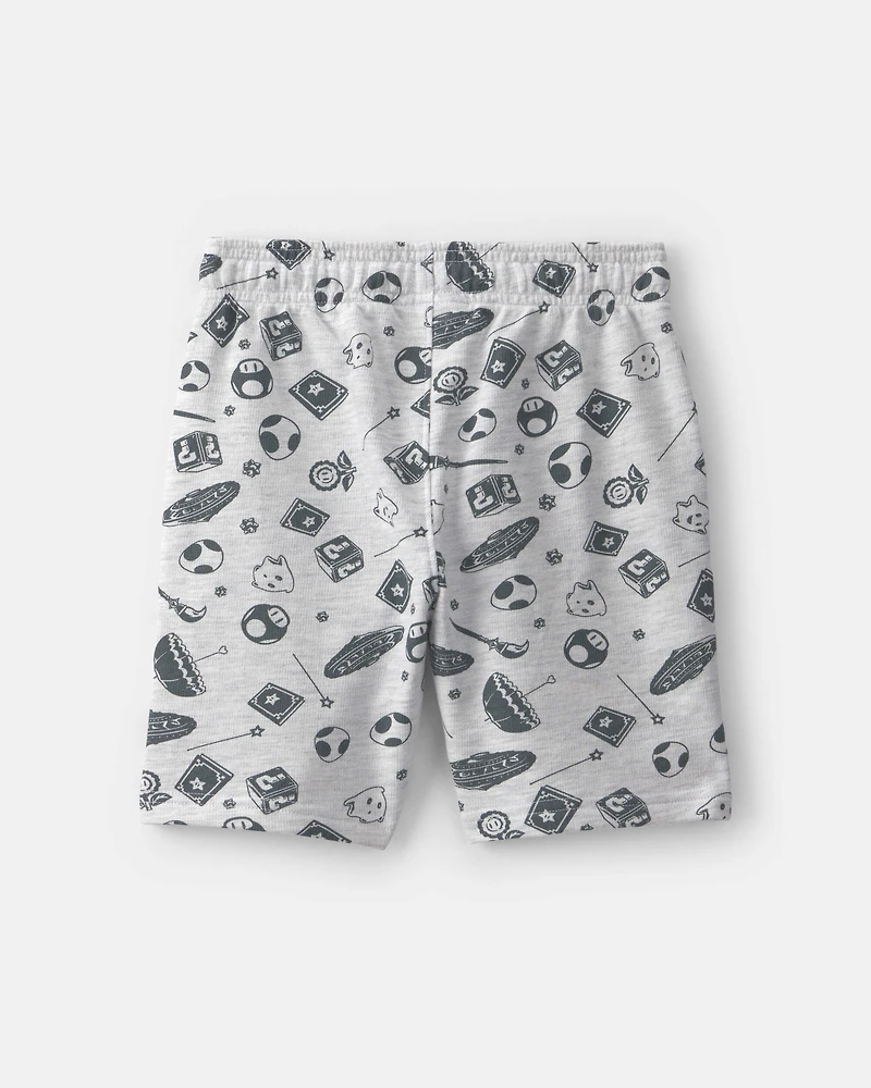 Boys Nintendo Super Mario Shorts - Grey