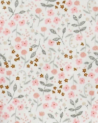 Baby Girl 3-Piece Floral Sweatshirt Outfit Set - Green