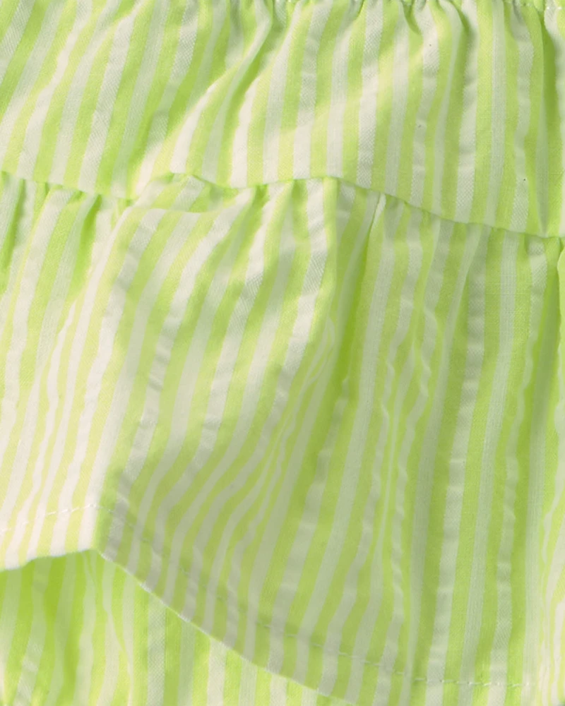 Baby Girl 2-Piece Fish Top & Short Set - Cream/Green