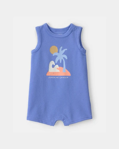 Baby 'Sunshine Chaser' Sleeveless Romper - Blue