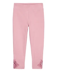 Baby Lace Detail Ribbed Leggings
