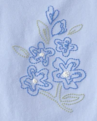 Baby Girl 2-Piece Floral Top & Skort Set - Blue