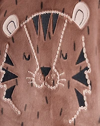 Toddler Boy Tiger Print DreamPlush Long-Sleeve Snug Fit 2-Piece pyjamas - Brown