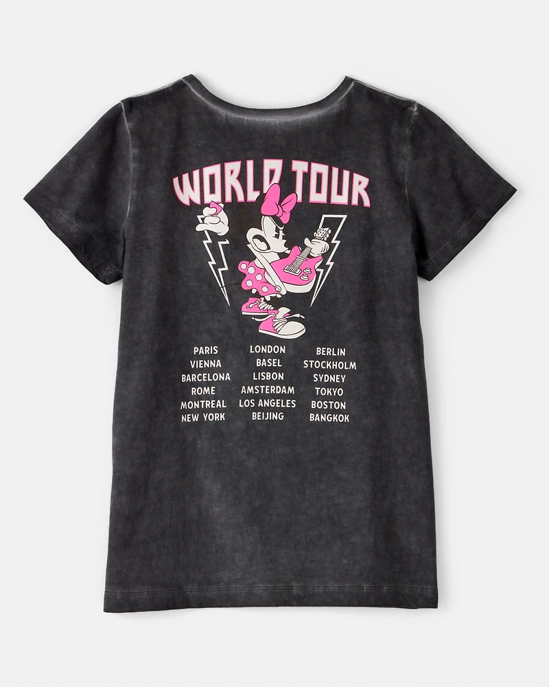 Girls Disney© Minnie Mouse Music Short-Sleeve Graphic Tee - Black/Pink
