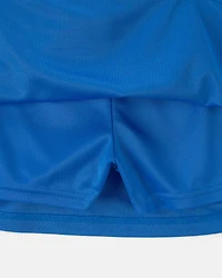 Girls Umbro Brazil Active Skort - Blue/Yellow/Green