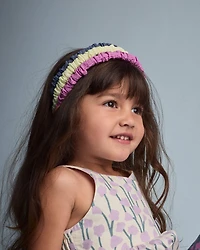 Toddler Girl 3-Pack Headbands - Dark Grey/Yellow/Purple