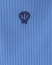 Baby Girl Seashell Short-Sleeve Bodysuit Dress - Blue