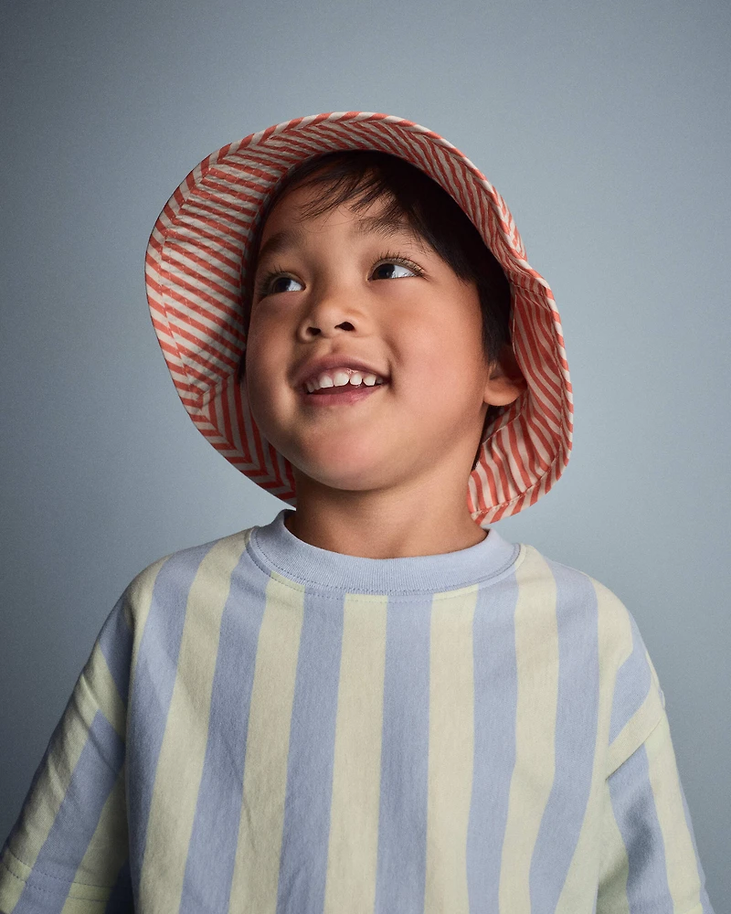 Toddler Boy Relaxed Tee Stripes - Blue/Yellow