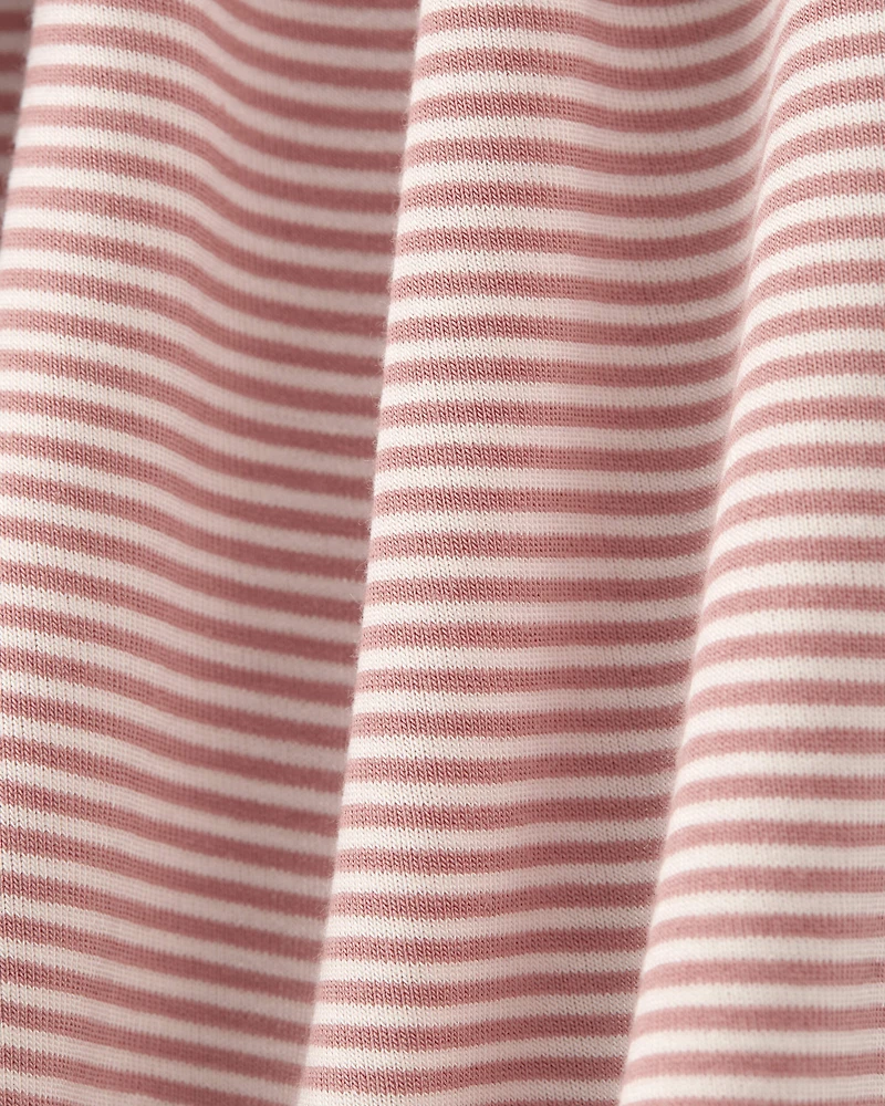 Toddler Girl 1-Piece Striped PurelySoft Footie Pyjamas