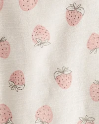 Toddler Girl 2-Piece Set Made with Organic Cotton Strawberry Print