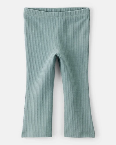 Baby Girl Cotton Flare Active Pants - Green