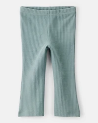 Baby Girl Cotton Flare Active Pants - Green