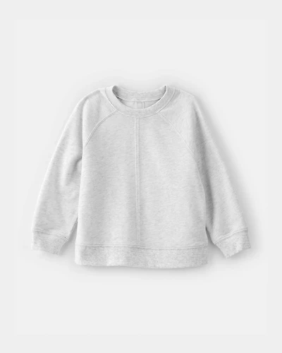 Toddler Boy French Terry Pullover Sweatshirt - Grey