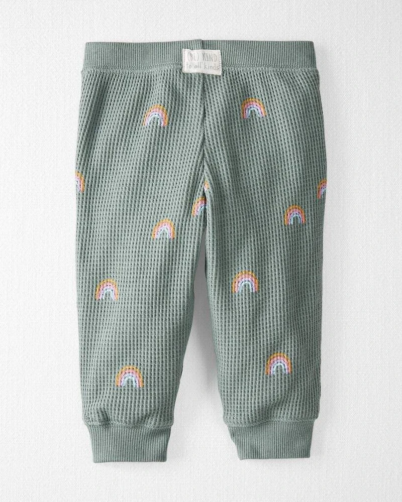 Baby Organic Cotton Waffle Knit Set Magical Rainbow Print