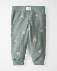 Baby Organic Cotton Waffle Knit Set Magical Rainbow Print