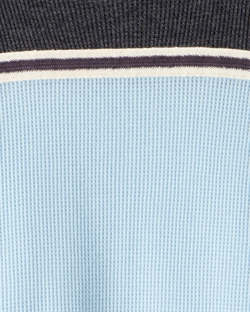 Boys Colourblock Thermal Long-Sleeve Tee - Blue/Grey