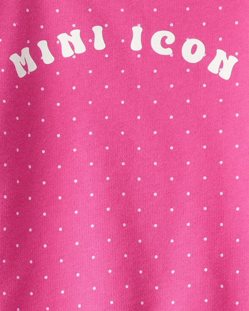 Toddler Girl DayDream Fleece Mini Icon Pullover & Pant Set - Pink