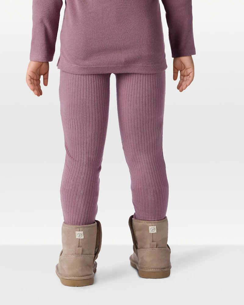 Toddler 2-Pack Organic Cotton Rib Leggings
