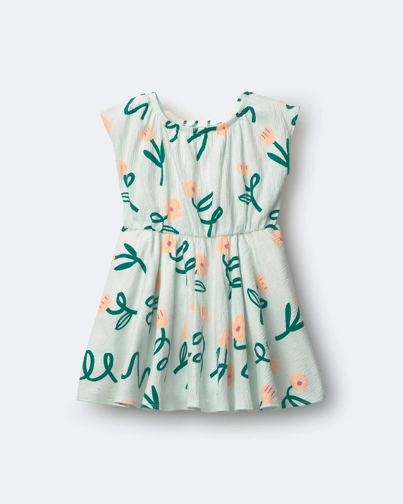 Toddler Girl Avenue Twirl™ Dress Floral Print - Light Green