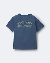 Toddler 'Growing Like a Vine' Relaxed Graphic Tee - Slate Blue