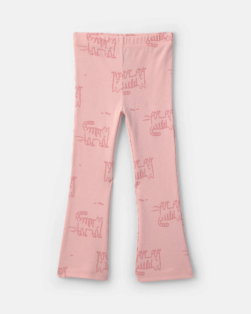 Toddler Girl Dog Long-Sleeve Top & Pant Set - Pink