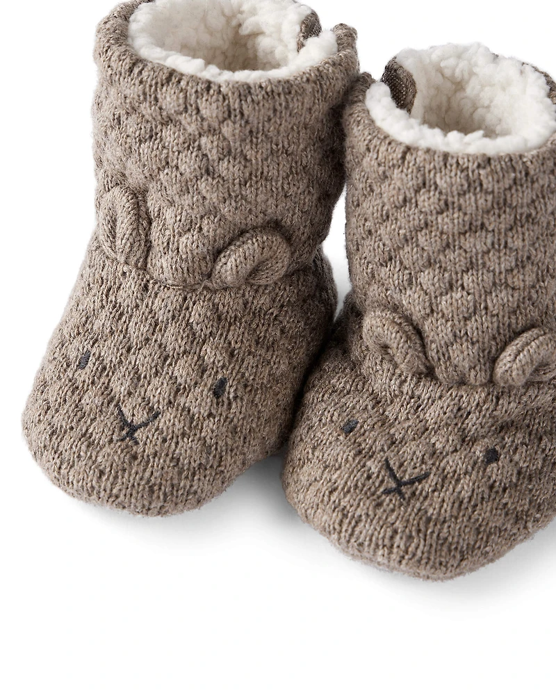 Baby Organic Cotton Sweater Knit Booties