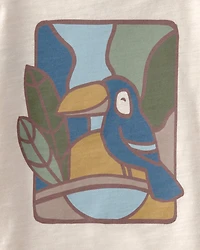 Baby Boy 2-Piece Toucan Solid Short-Sleeve Top & Short Set - Green/White