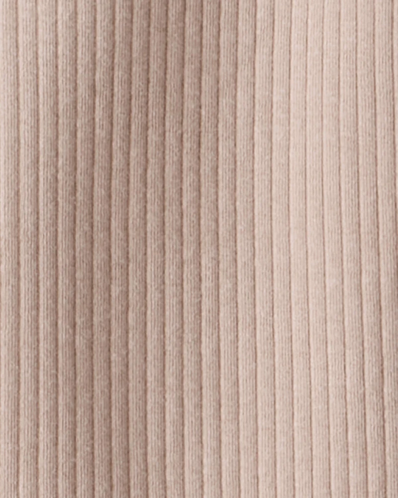 Girls 2-Piece Long-Sleeve Tee & Pant Set - Brown