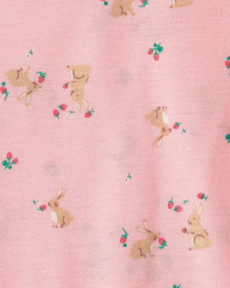 Girls 2-Pack Easter Bunny Loose Fit Night Gown - Pink/Blue