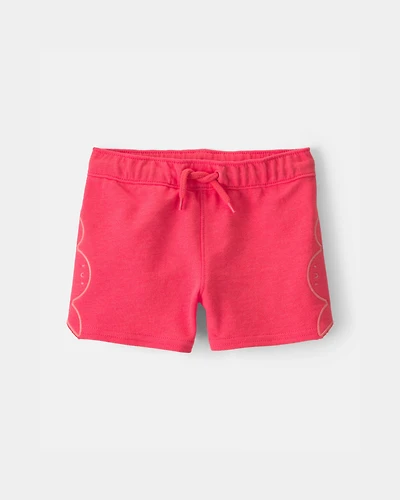 Baby Boy Crab French Terry Shorts - Orange
