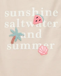 Toddler Sunshine, Saltwater and Summer Graphic Tee
