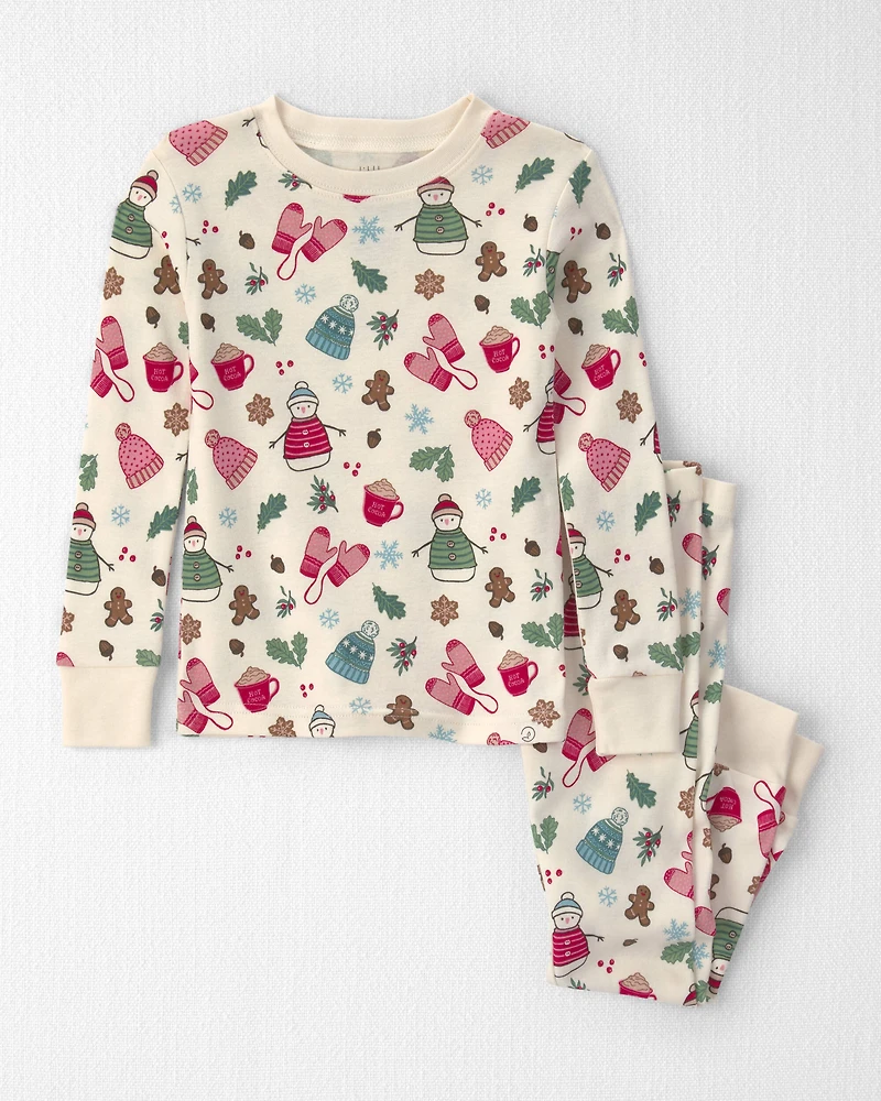 Toddler Girl 2-Piece Organic Cotton Pyjamas Winter Wonderland