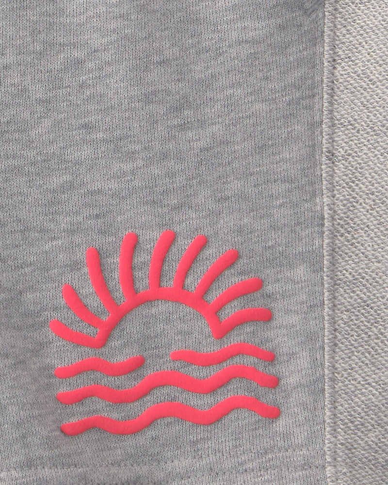 Boys Sunset French Terry Shorts - Grey