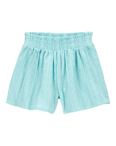 Kid Pull-On Smocked Shorts