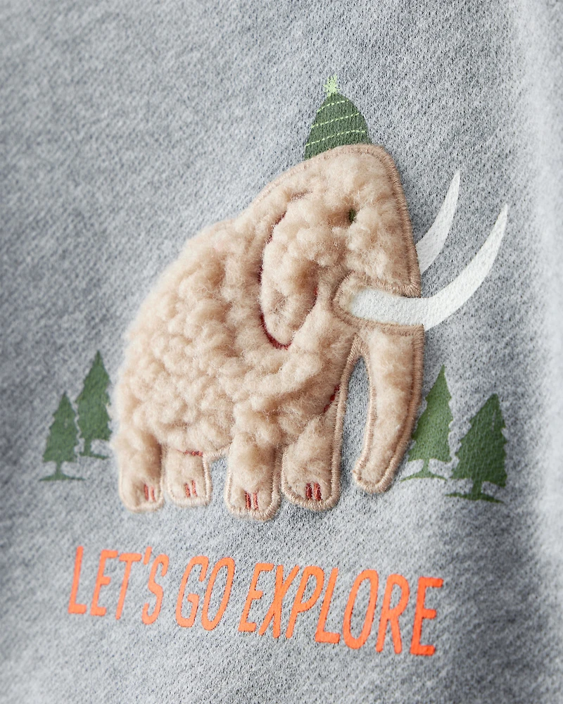 Baby Boy Mammoth Pullover Sweatshirt - Grey