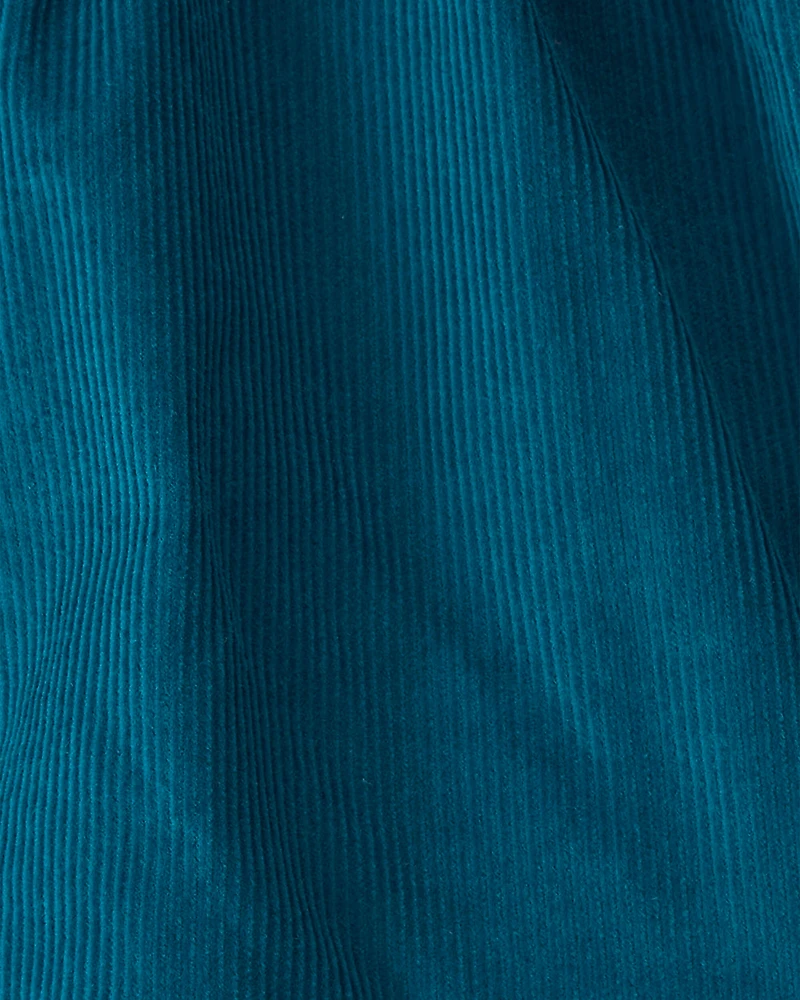 Baby Girl 3-Piece Corduroy Long-Sleeve Dress Set - Blue