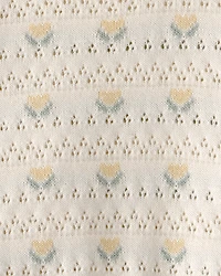 Baby Girl Organic Cotton Sweater Set Yellow Floral