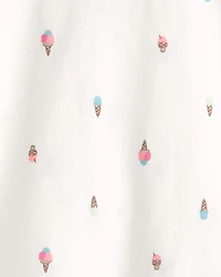 Toddler Girl Lemon Top - Ivory