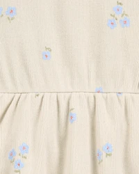 Baby Floral Sunsuit - Ivory