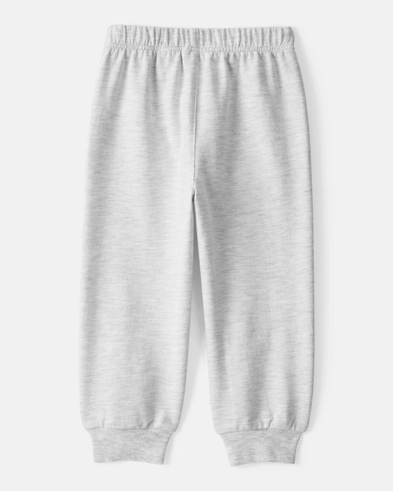 Toddler Neutral Bluey French Terry Drawstring Joggers - Grey