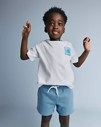 Toddler Squish Relaxed Graphic Tee - Light Grey