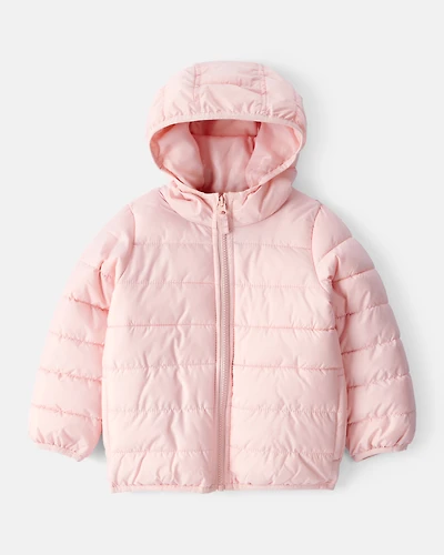 Toddler Hooded Puffer Jacket - Pink