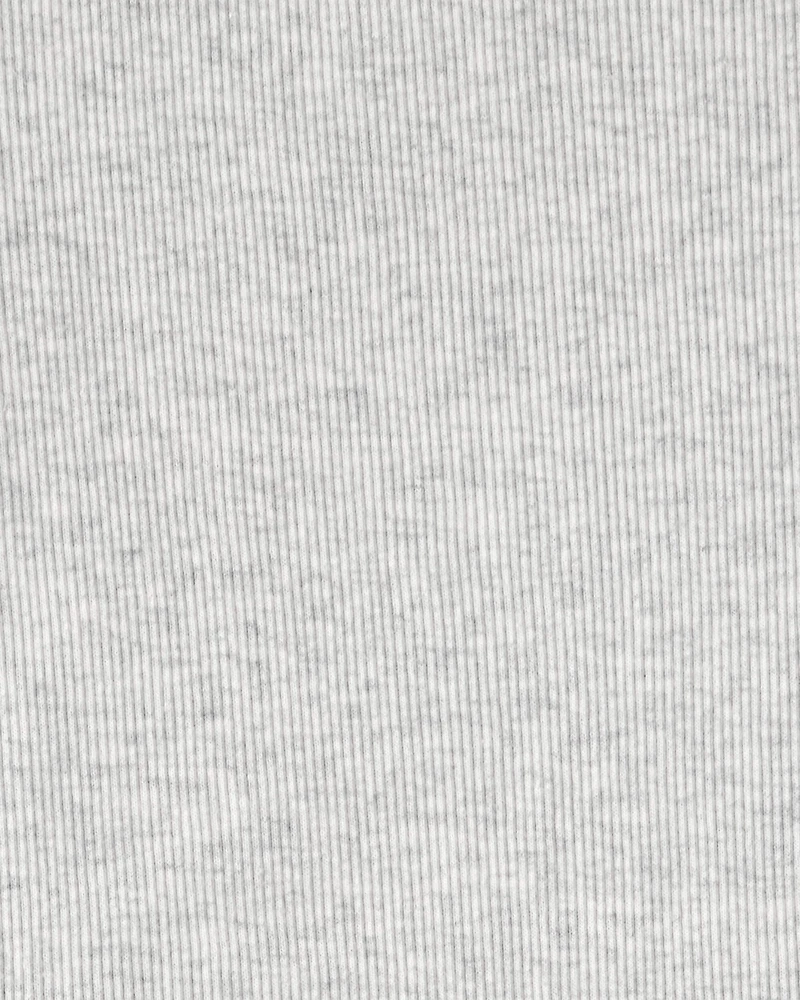 Girls Rib Short-Sleeve Dress - Grey