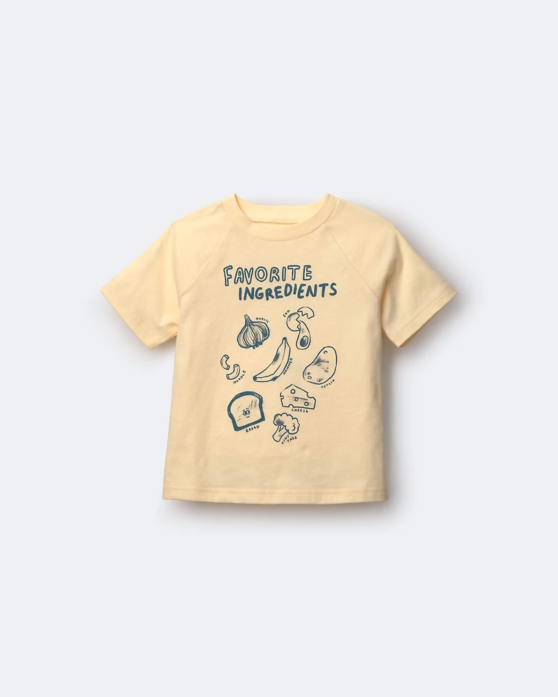 Toddler Favorite Ingredients' Relaxed Graphic Tee - Yellow
