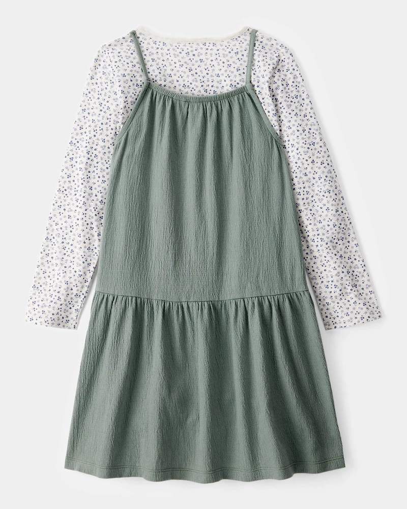 Kid 2-Piece Floral Tee & Tank Dress