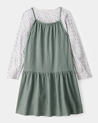 Kid 2-Piece Floral Tee & Tank Dress