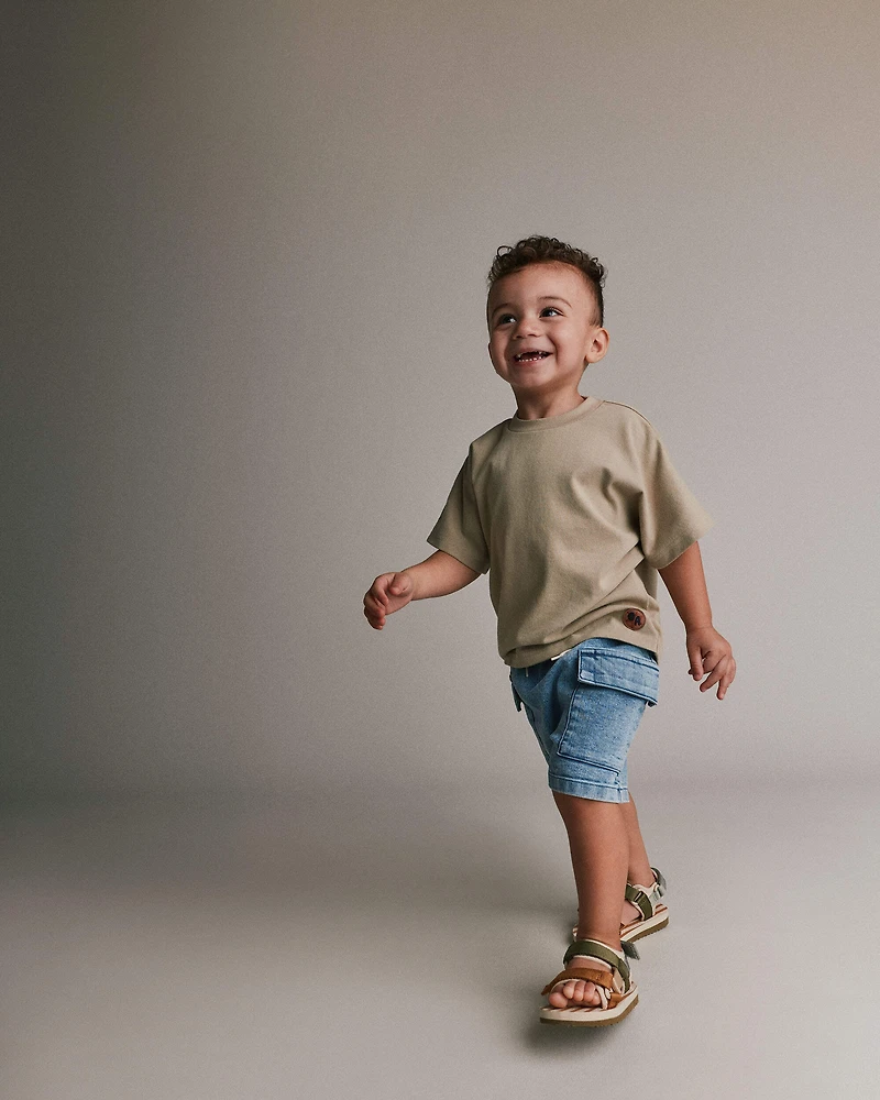 Toddler Dolman Tee - Tan