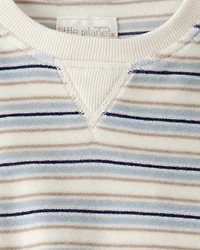 Toddler 2-Piece Organic Cotton Velour Set Stripes